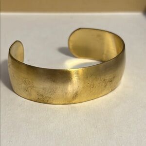 Concave 3/4 inch raw brass Bracelet